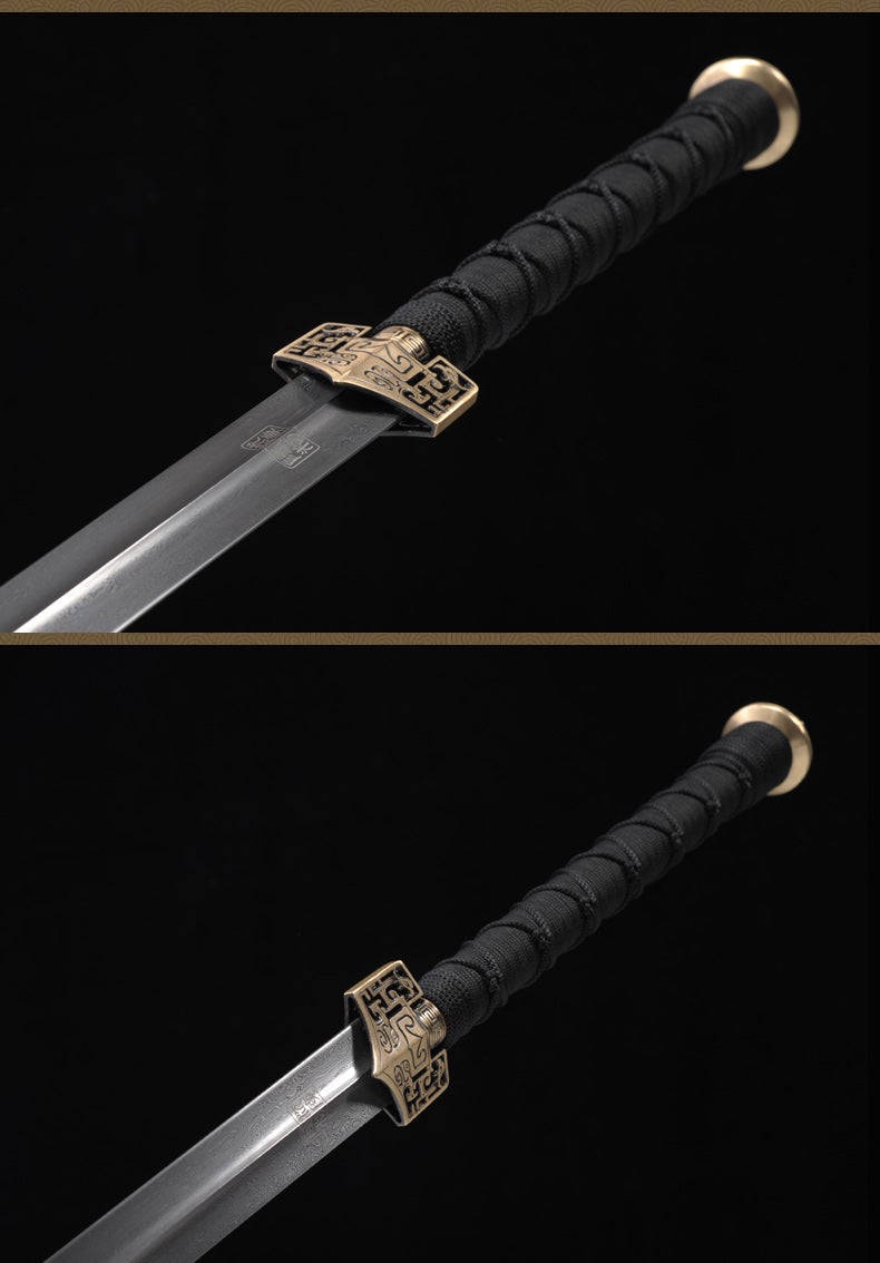 Handmade Chinese Sword Hanfeng Tai Chi Jian Two-Handed Sword Folded Steel Longquan Sword - COOLKATANA 