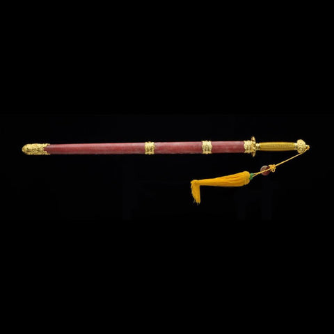 Handmade Chinese Sword Emperor Kangxi's Sword Folded Steel Blade Genuine Ryaskin Scabbard-COOLKATANA-SL-3017-U