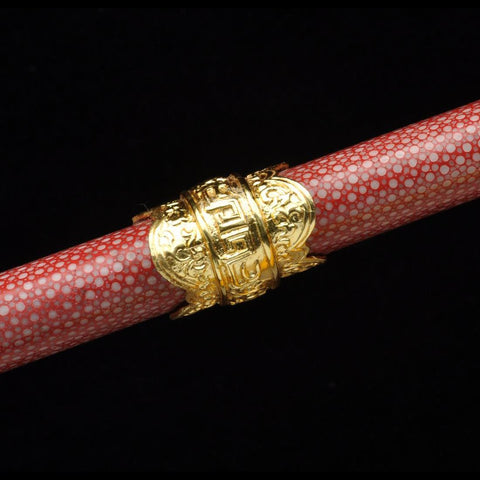 Handmade Chinese Sword Emperor Kangxi's Sword Folded Steel Blade Genuine Ryaskin Scabbard-COOLKATANA-SL-3017-U