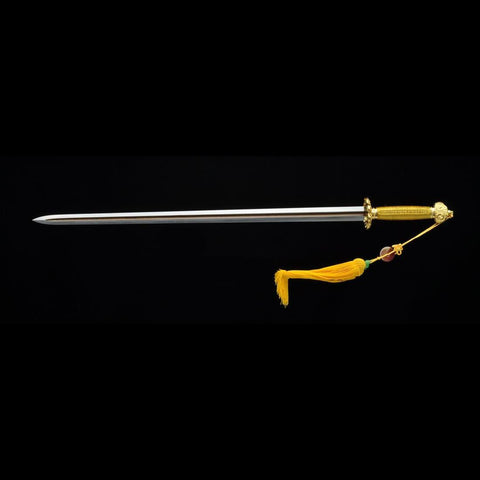 Handmade Chinese Sword Emperor Kangxi's Sword Folded Steel Blade Genuine Ryaskin Scabbard-COOLKATANA