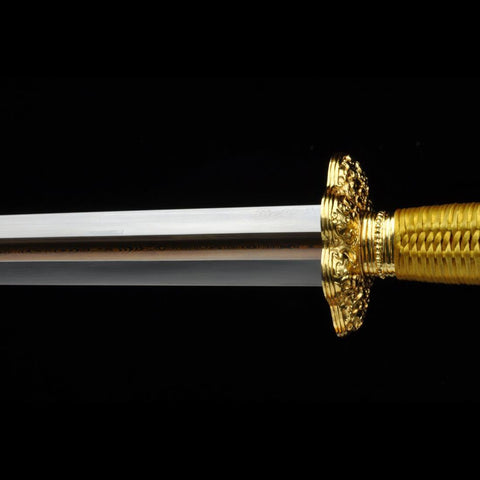 Handmade Chinese Sword Emperor Kangxi's Sword Folded Steel Blade Genuine Ryaskin Scabbard-COOLKATANA-SL-3017-U