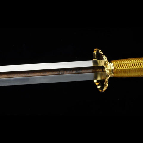 Handmade Chinese Sword Emperor Kangxi's Sword Folded Steel Blade Genuine Ryaskin Scabbard-COOLKATANA