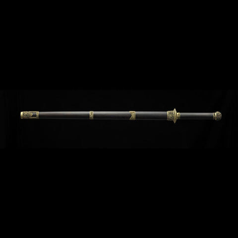 Handmade Chinese Sword Dragon Growl Sword Folded Steel Blade Hand Polished Ebony Scabbard-COOLKATANA-SL-3016-U