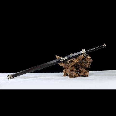 Handmade Chinese Sword Silver Dragon Han Jian Folded Steel Eight-sided Blade-COOLKATANA-SL-6033-U