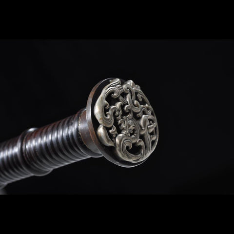 Handmade Chinese Sword Silver Dragon Han Jian Folded Steel Eight-sided Blade-COOLKATANA-SL-6033-U