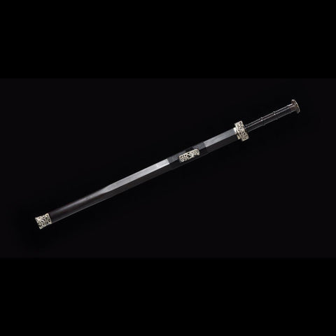 Handmade Chinese Sword Silver Dragon Han Jian Folded Steel Eight-sided Blade-COOLKATANA-SL-6033-U