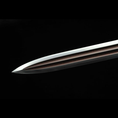 Handmade Chinese Sword Dragon Growl Sword Folded Steel Blade Hand Polished Ebony Scabbard-COOLKATANA-SL-3016-U