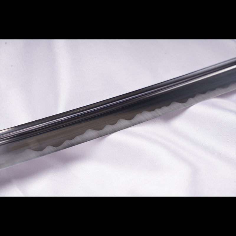 Hand Forged Japanese Samurai Katana Sword Manganese Steel Blade Clay Tempered Brass Tsuba - COOLKATANA 