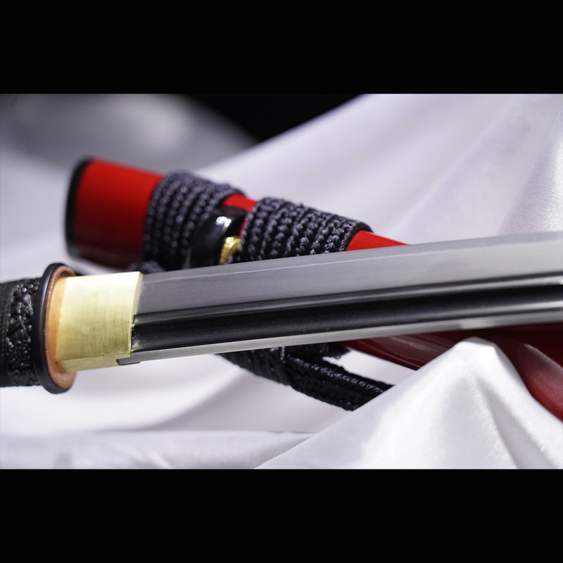 Hand Forged Japanese Samurai Katana Sword T10 Steel Blade Clay Tempered Full Tang - COOLKATANA 