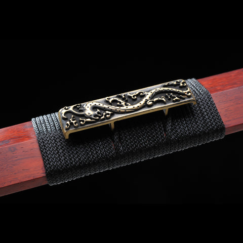 Handmade Chinese Sword Double Dragon Han Jian Folded Steel Eight-Sides Blade-COOLKATANA