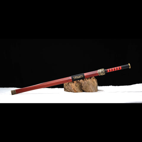 Handmade Chinese Sword Double Dragon Han Jian Folded Steel Eight-Sides Blade-COOLKATANA-SL-6029-U