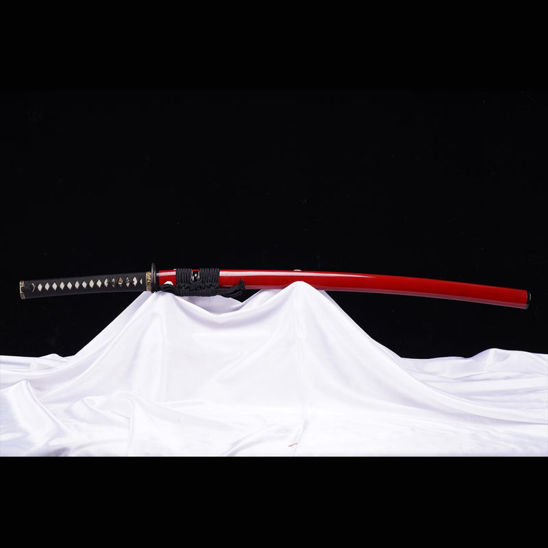 Hand Forged Japanese Samurai Katana Sword Manganese Steel Blade Oil Qu 