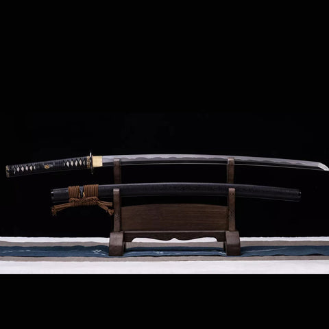 Hand Forged Japanese Samurai Sword Smelted Steel Sashikomi A+ Polishing Grade Clay Tempered-COOLKATANA