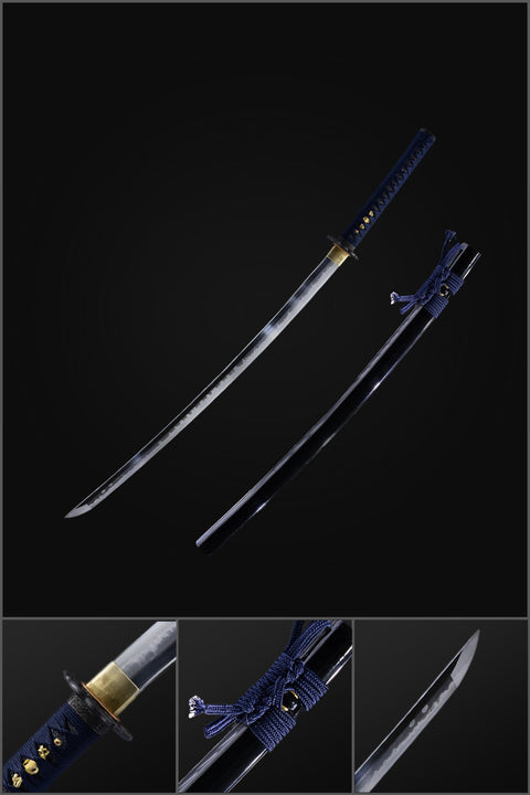Hand Forged Japanese Samurai Sword 1095 High Carbon Steel Sashikomi A+ Polishing Grade Water Quenching-COOLKATANA-ZS-0023-U