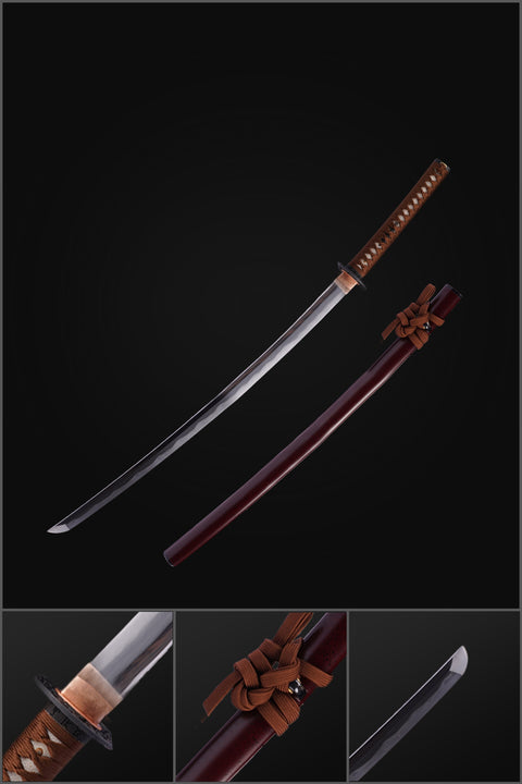 Hand Forged Japanese Samurai Katana Sword Folded Steel Sashikomi A+ Polishing Grade Full Tang-COOLKATANA