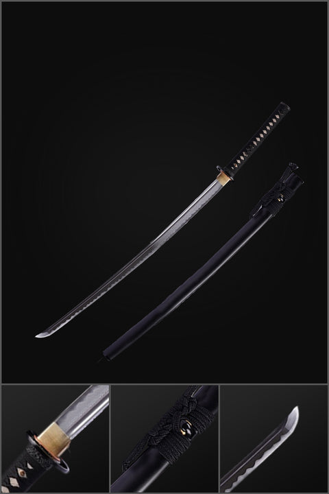 Hand Forged Japanese Samurai Katana Sword Folded Steel Blade Oil Quenching Full Tang-COOLKATANA-ZS-0028-U