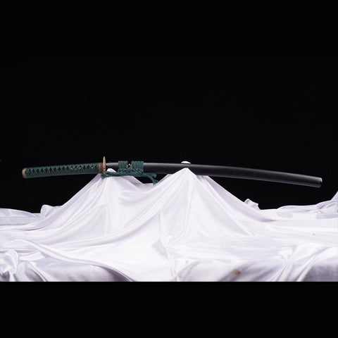 Hand Forged Japanese Samurai Katana Sword Manganese Steel Blade Clay Tempered Brass Tsuba-COOLKATANA-ZS-0062-U