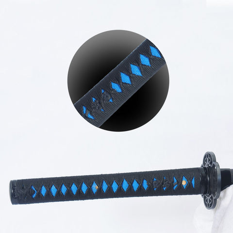 Blue Japanese Samurai Katana with Black and Blue Tsuka