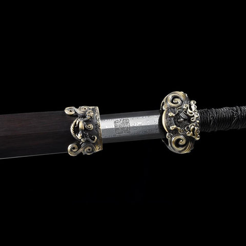 Handmade Chinese Swords Youlong Jian Longquan Sword Folded steel Eight-sided Blade-COOLKATANA