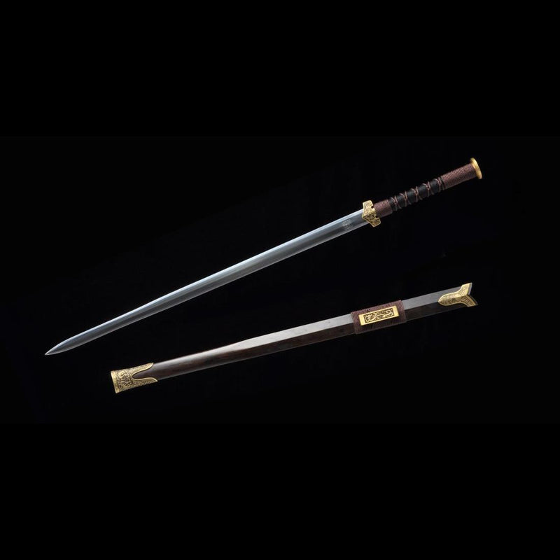Handmade Chinese Sword Warring States BenChu Jian Folded Steel Eight-Sided Blade - COOLKATANA 