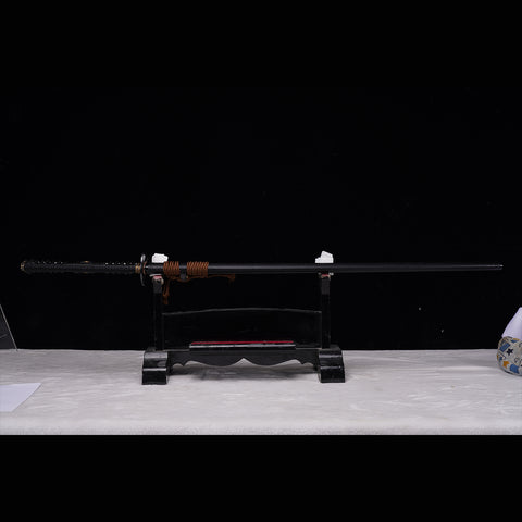 Hand Forged Japanese Samurai Sword Smelted Steel Sashikomi A+ Polishing Grade Clay Tempered-COOLKATANA-ZS-0026-U