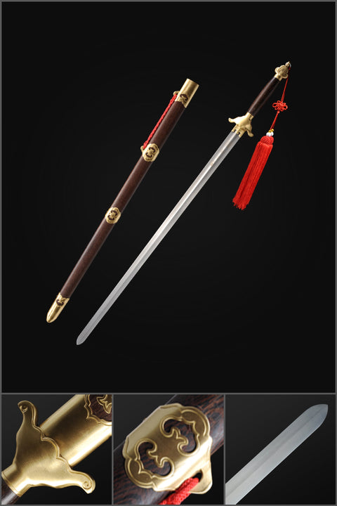 Handmade Chinese Sword Yang Wu Tai Chi Jian Stainless Steel Longquan Sword Soft Sword-COOLKATANA-SL-8012-1-U