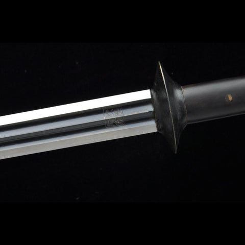 Handmade Chinese Sword Plain Warring States Jian Folded Steel Blade Double Edge Hand-Carved-COOLKATANA-SL-3078-U
