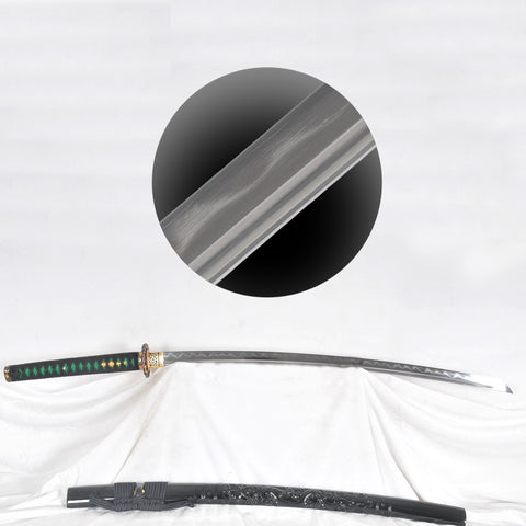 Hand Forged Japanese Samurai Sword Clay Tempered Katana Honsanmai Copper Tsuba Full Tang-COOLKATANA