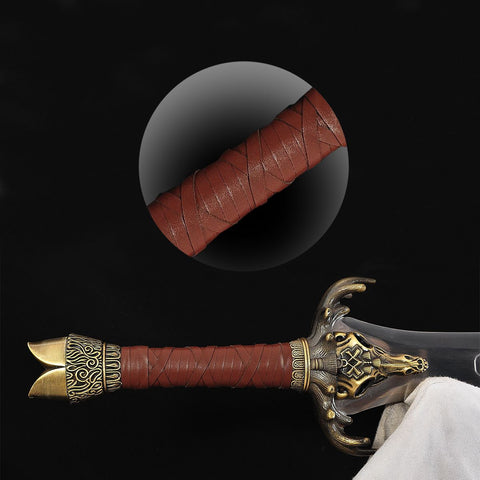 conan father's sword with leather handle-SL-1359-U