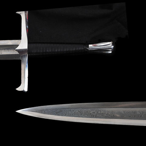 Hand Forged European Sword Scourge Of Mankind 1095 Folded Steel Iron Fittings-COOLKATANA-SL-1398-U