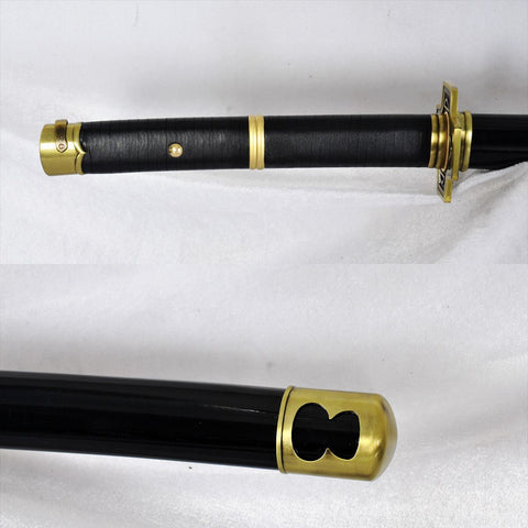 Anime sword roronoa zoro one piece characters​ Yubashiri katana Gyaku-Kobuse Clay Tempered Saya SL-1197 5