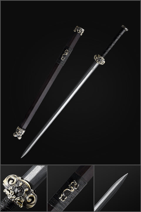 Handmade Chinese Swords Youlong Jian Longquan Sword Folded steel Eight-sided Blade-COOLKATANA