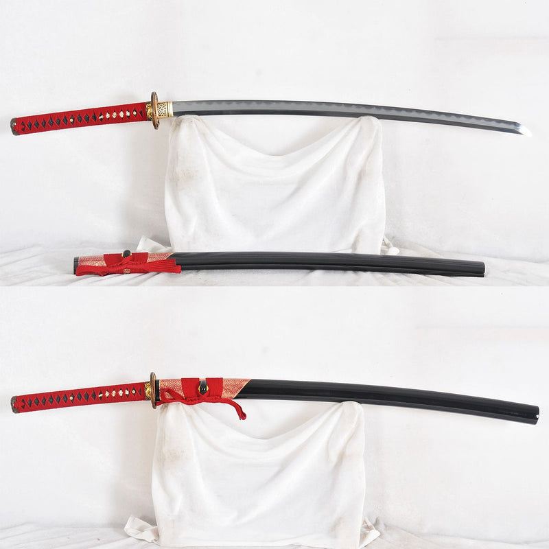 Hand Forged Hazuya Polished Japanese Katana Sword Clay Tempered Shihozume Structure - COOLKATANA 