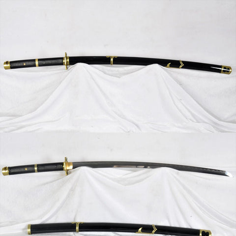 Anime sword roronoa zoro one piece characters​ Yubashiri katana Gyaku-Kobuse Clay Tempered SL-1197 1