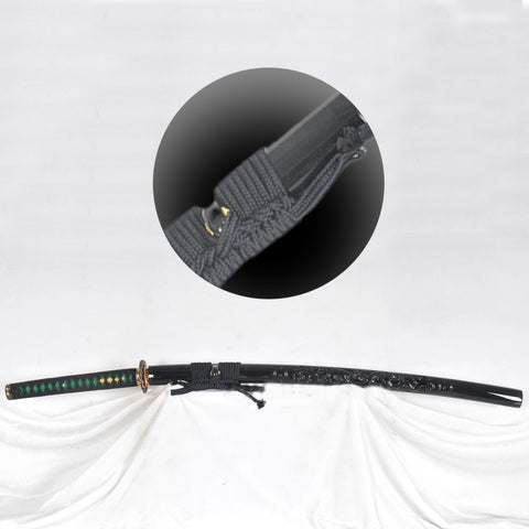 Hand Forged Japanese Samurai Sword Clay Tempered Katana Honsanmai Copper Tsuba Full Tang-COOLKATANA-SL-1208-U