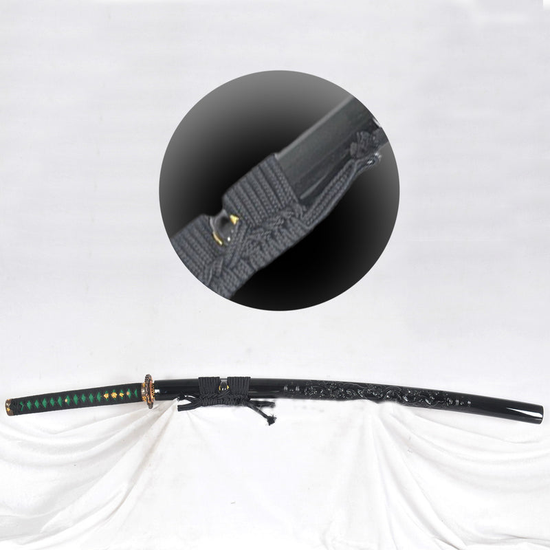Hand Forged Japanese Samurai Sword Clay Tempered Katana Honsanmai Copper Tsuba Full Tang - COOLKATANA 