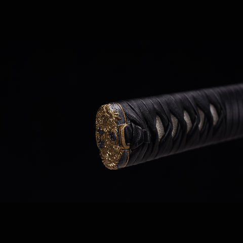 Hand Forged Japanese Samurai Sword Smelted Steel Sashikomi A+ Polishing Grade Clay Tempered-COOLKATANA-ZS-0026-U