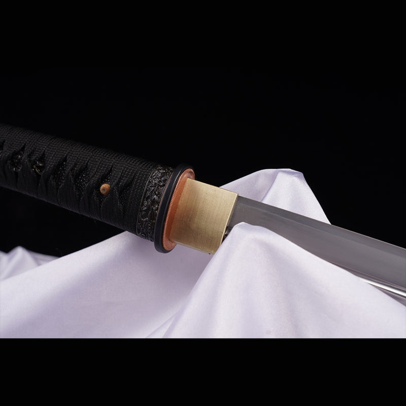 Hand Forged Japanese Samurai Katana Sword T10 Steel Blade Clay Tempered Full Tang - COOLKATANA 