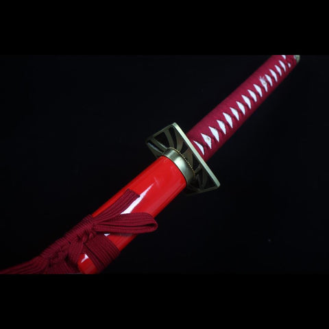 Handmade Anime Bleach Renji Abarai Katana Sword Zabimaru Zanpakuto 1045 Steel Blade Full Tang-COOLKATANA