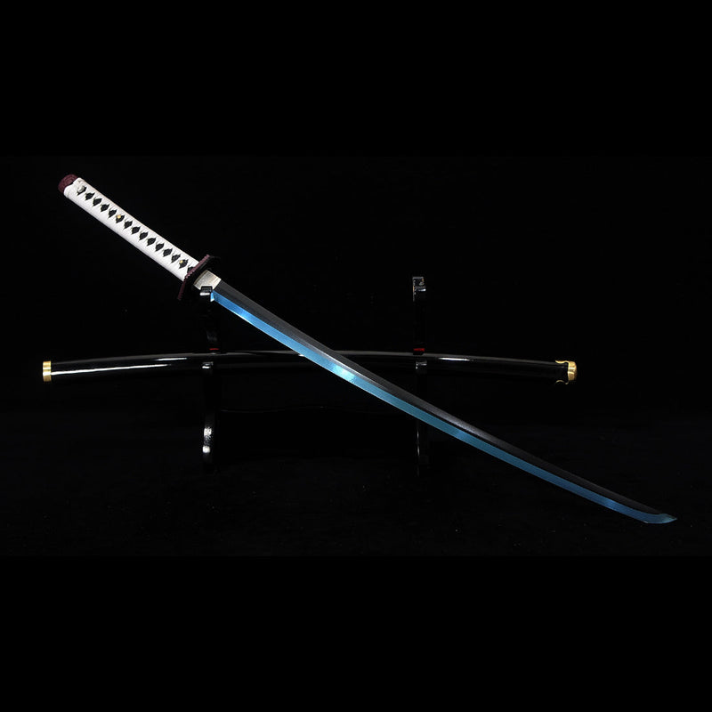 Hand Forged Anime Katana Demon Slayer Tomioka Giyu Nichirin Sword 1095 