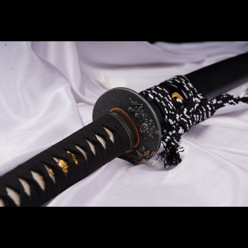 Hand Forged Japanese Samurai Katana Sword Manganese Steel Brushed Oil  