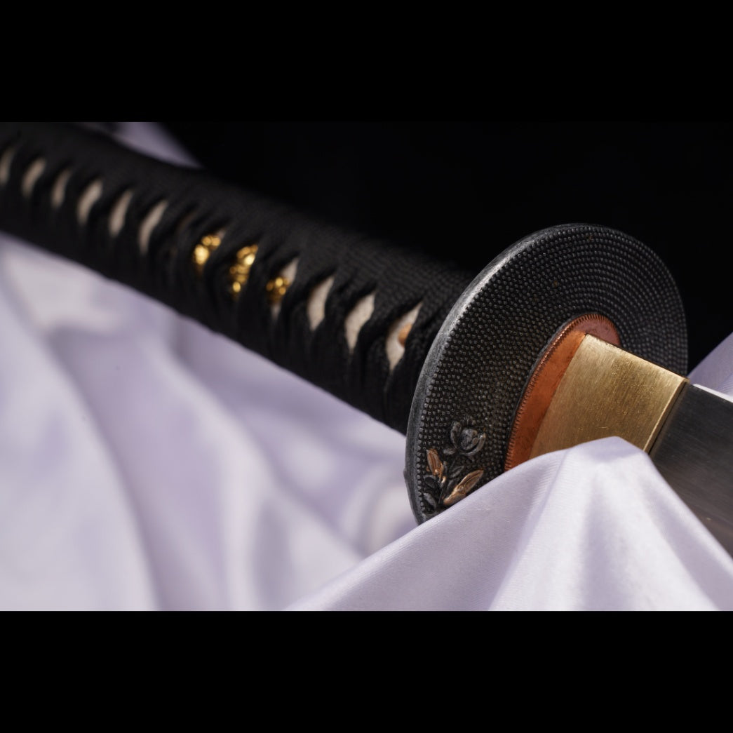 Hand Japanese Samurai Katana Sword Manganese Steel Brushed Oil