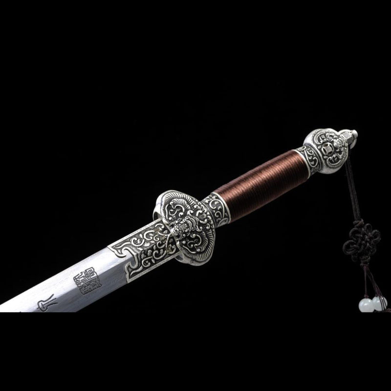 Handmade Chinese Sword Little JinFu Short Sword Folded Steel Blade Finely Polished - COOLKATANA 