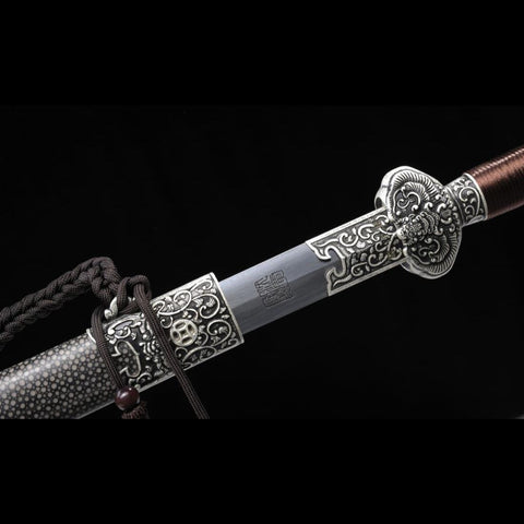 Handmade Chinese Sword Little JinFu Short Sword Folded Steel Blade Finely Polished-COOLKATANA