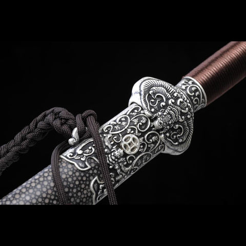 Handmade Chinese Sword Little JinFu Short Sword Folded Steel Blade Finely Polished-COOLKATANA-SL-7125-U