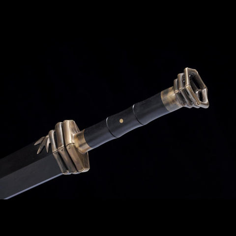 Handmade Chinese Sword Gentleman Sword Folded Steel Blade Ebony Scabbard-COOLKATANA-SL-3019-U