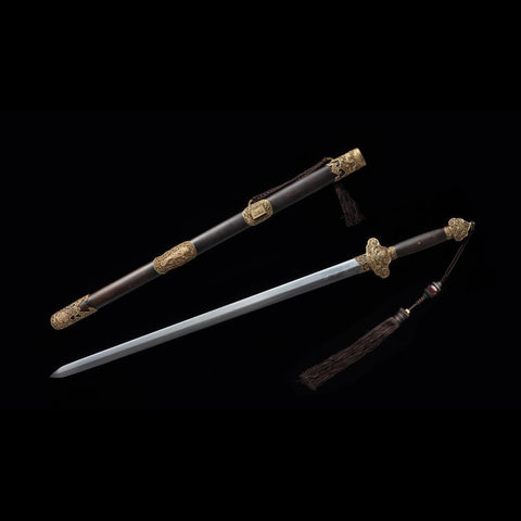 Handmade Chinese Sword Flying Dragon Sword(Chief level) Folded Steel Four-sided Blade Hand-Carved-COOLKATANA-SL-3095-U
