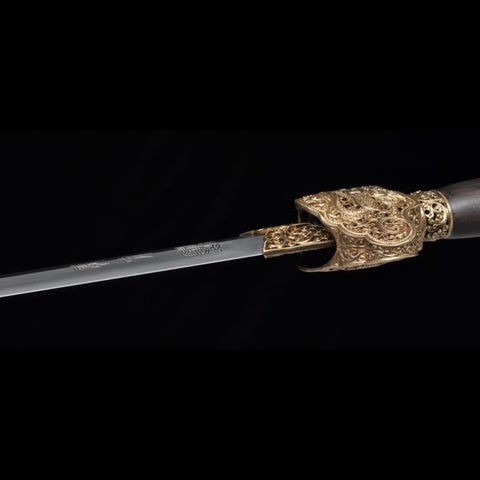 Handmade Chinese Sword Flying Dragon Sword(Chief level) Folded Steel Four-sided Blade Hand-Carved-COOLKATANA-SL-3095-U