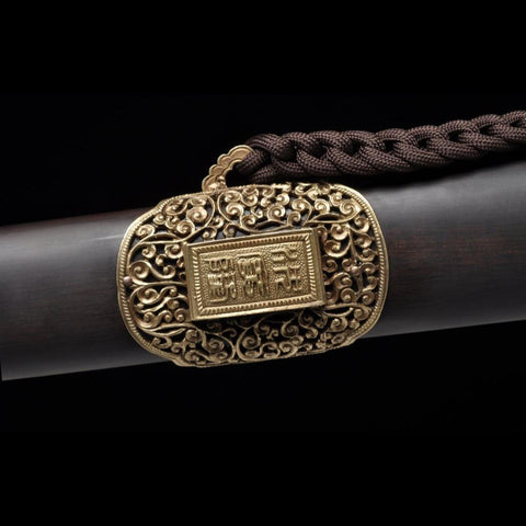 Handmade Chinese Sword Flying Dragon Sword(Chief level) Folded Steel Four-sided Blade Hand-Carved-COOLKATANA-SL-3095-U