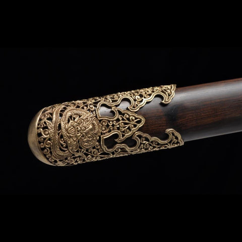 Handmade Chinese Sword Flying Dragon Sword(Chief level) Folded Steel Four-sided Blade Hand-Carved-COOLKATANA-SL-3095-U